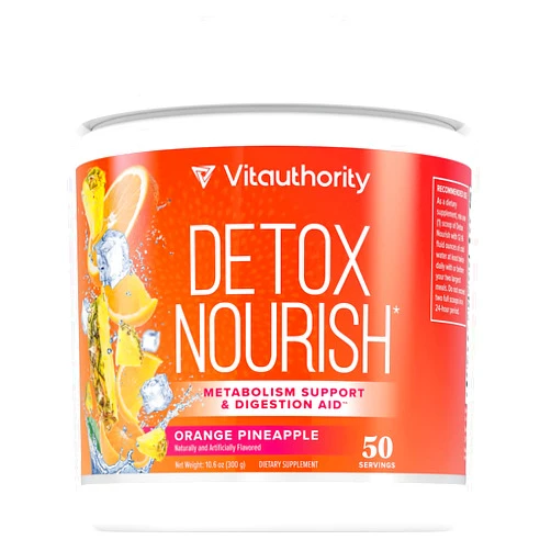 Vitauthority Nourishing Gut Cleanse and Detox Powder - Invigorating Gut Health Powder Detox Drink with Apple Cider Vinegar and Digestive Enzymes for Better Energy Digestion and Bloating Relief for Women and Men