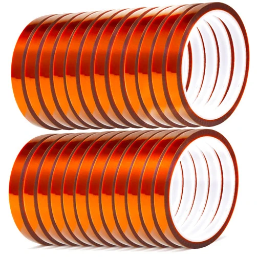 Valley'sYuMiao 24Rolls,10mm×108fts, Heat Tape for Sublimation, Heat Resistant Tape, Heat Transfer Tape, No Residue, Thermal, Total Length 2596fts