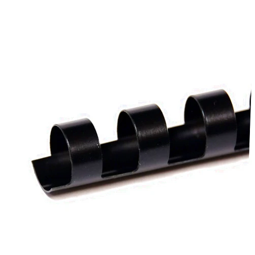 TruBind 16mm (5/8 in.) Comb Binding Spines | 11 in. Length for Letter Size or Smaller Projects | Standard 19-Ring Rectangular Holes | Black | 125 Sheet Binding Capacity | 100 Pack