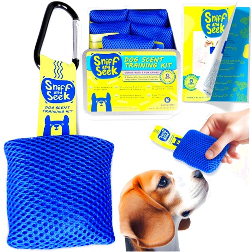 Race&Herd | Original Sniff & Seek Dog Scent Training Kit | Interactive Nosework & Brain Game for Dogs | Hide and Seek Dog Toys Games | Scent Nosework Training & Enrichment Toy for All Ages Dog