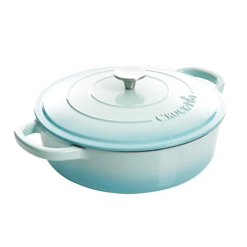 Crock-Pot Crock Pot Artisan Enameled Cast Iron Braiser W/Lid, 5-Quart, Aqua