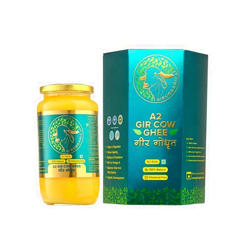 GirOrganic Grass Fed A2 Ghee| Clarified Butter (32 Oz) - Unsalted Gir Cow Ghee Butter - Organic Ghee Oil - Pasture Raised, Lactose-Free 32 Oz