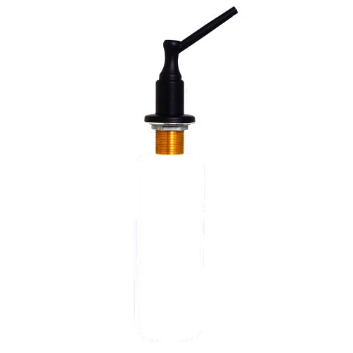 Westbrass R217-62 Kitchen Sink Deck Mount Liquid Soap/Hand Sanitizer Dispenser with Refillable 12 oz Bottle, Matte Black