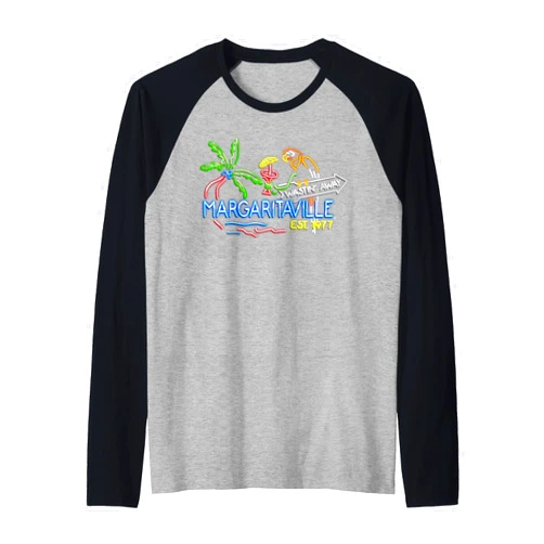 Margaritaville Neon Sign Raglan Baseball Tee
