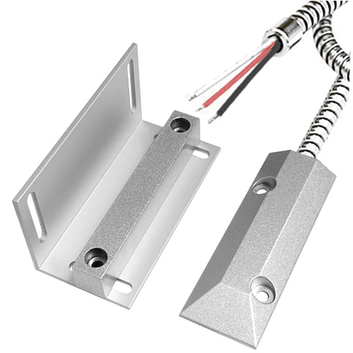GAGALOR NO&NC 3 Wires Magnetic Garage Door Contacts Heavy Duty Alarm Switch Sensor for Roller Shutter with Adjustable Bracket