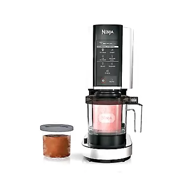Ninja NC301 CREAMi Ice Cream Maker, for Gelato, Mix-ins, Milkshakes, Sorbet, Smoothie Bowls & More, 7 One-Touch Programs, with (2) Pint Containers & Lids, Compact Size, Perfect for Kids, White 1 Pint White Ice Cream Maker