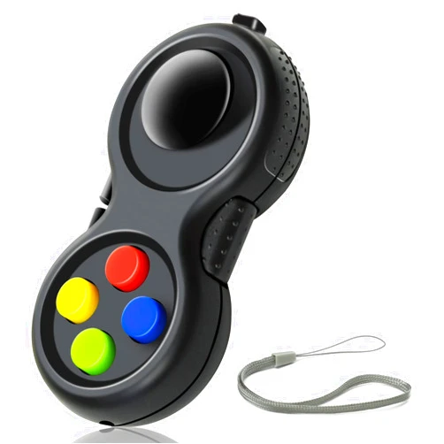 WTYCD Original Fidget Toy Game, Rubberized classical Controller Fidget Concentration Toy with 8-Fidget Functions and Lanyard - Excellent for Relieving Stress and Anxiety