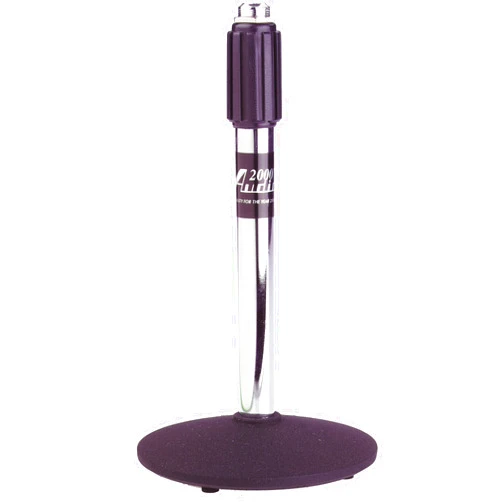 AUDIO 2000'S Audio2000'S AST425 Chrome Desktop Microphone Stand with Cast-Iron Round Base and Adjustable Height