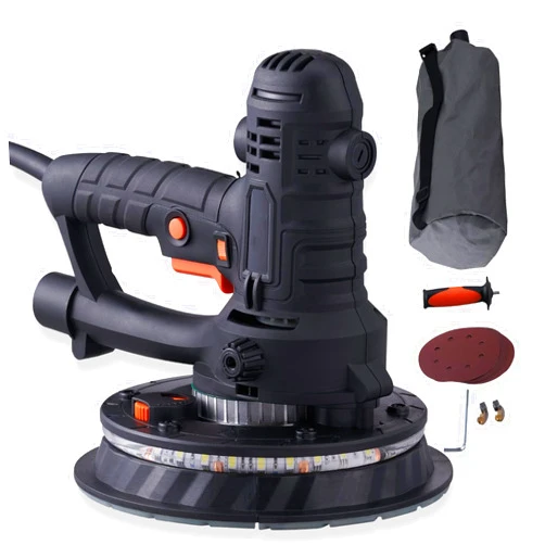 Generic Drywall Sander, 800W Electric Sander, Variable Speed 1200-2300 RPM Wall Sander with Automatic Vacuum Dust Collection System, Double LED Lights, Dust Bag, Detachable Edge