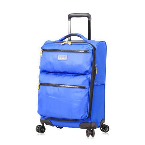 Lucas Ultra Lightweight Carry On - Expandable Softside 20 Inch Luggage - Small Rolling Bag Fits Most Airline Compartments - Durable 8-Spinner Wheels Suitcase (Royal Blue)