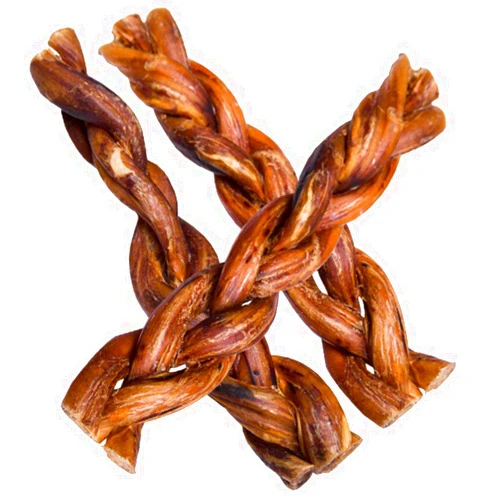 hotspot pets Braided Bully Sticks for Dogs - 6 Inch Stix (10 Pack) All Natural Long Lasting Twisted Beef Pizzle Dog Chew Treats - Low Odor, Grain Free Fully Digestible Rawhide Alternative Sticks