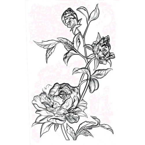 Sizzix 3-D Texture Fades Embossing Folder-Mini Roses by Tim Holtz, 665632, One Size, Multicolor