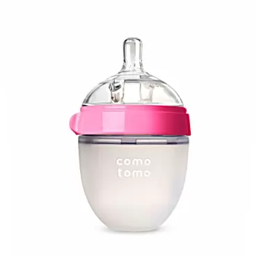 Comotomo Natural Feel Baby Bottle, Pink, 5 Ounce Pink 5 Ounce