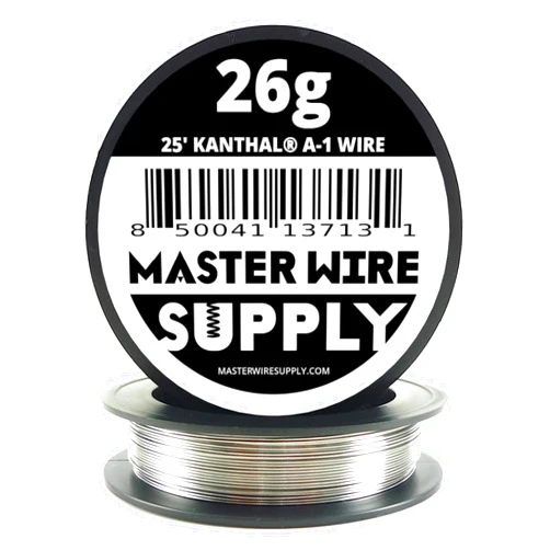 Master Wire Supply Kanthal A1-25' - 26 Gauge Wire - 25ft - 0.40mm - 0.016in - Master Wire Supply