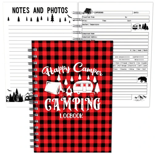 Harloon Camping Journal RV Travel Logbook Camping Log Book Notebook Caravan Motor Home RV Trip Planner Summer Camping Memory Keepsake Book Glamping Diary for Recording Your Adventures, Gifts
