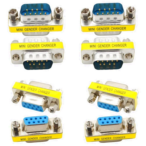 AIMHDUTY RS232 Serial Gender Changer 8-Pack 9 Pin DB9 Male to Male and Female to Female Adapter Coupler Connector for RS232 Serial Cable
