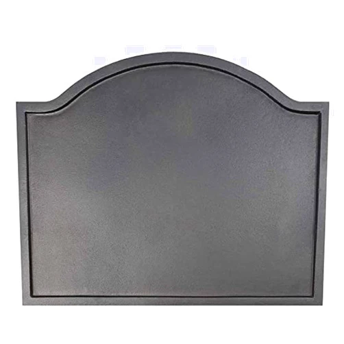 Oakestry Plain Design Cast Iron Fireback with Matte Black Finish,Traditional Decorative Firebacks, Small