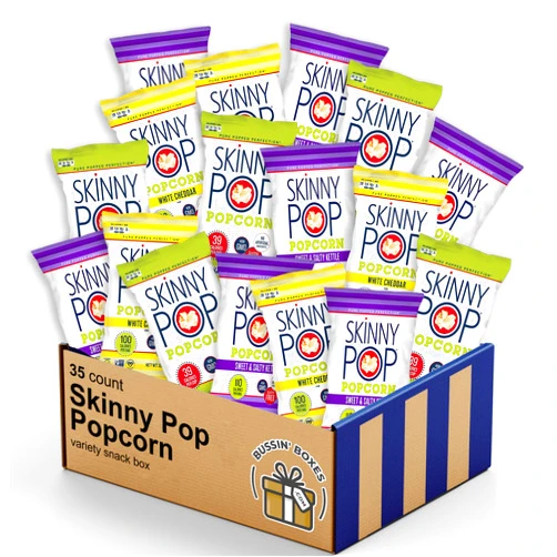 Bussin Boxes Skinny Pop Popcorn Individual Bags Variety Pack by Bussin Boxes (35 Count)