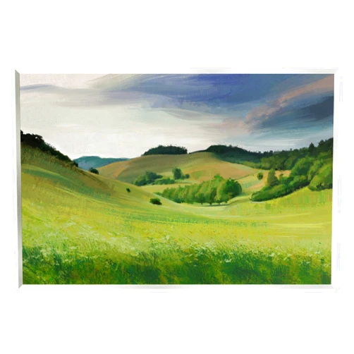 Stupell Industries Rolling Country Hills Green Rural Meadow Fields Wood Wall Art, Design By Ziwei Li