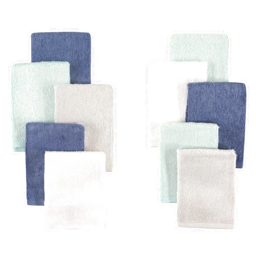 Little Treasure Unisex Baby Rayon from Bamboo Luxurious Washcloths, Denim Mint, One Size