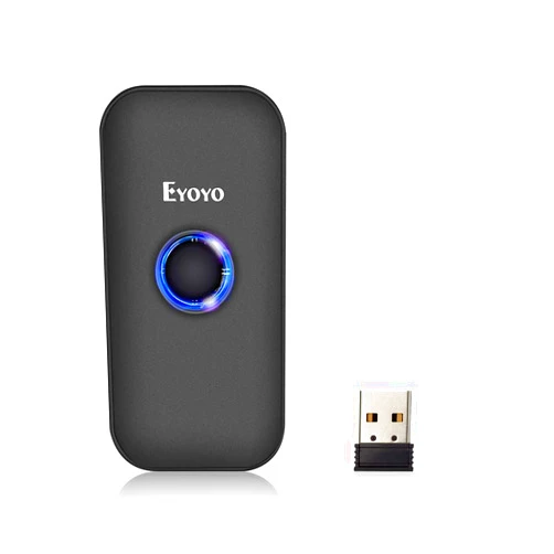 Eyoyo Mini 1D Bluetooth Barcode Scanner, 3-in-1 Bluetooth & USB Wired & 2.4G Wireless Barcode Reader Portable Bar Code Scanning Work with Windows, Android, iOS, Tablets or Computers
