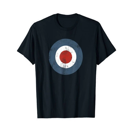 Mod Target Northern Soul Ska Mod Target Bullseye UK RAF Roundel Target T-Shirt