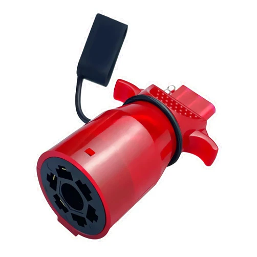 APEXEDC 7 Pin to 4 Pin Trailer Adapter,7 Way to 4 Way Flat Vehicle End Trailer Connector, 4 Wire Weatherproof Connector for Trailer Tow Hitch and Redline Tailgate LED (Red)