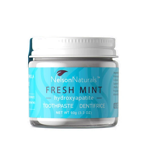 Nelson Naturals Fresh Mint Mineral Rich Fluoride Free Toothpaste with Hydroxyapatite 93g, 3.25 Ounce (Pack of 1)