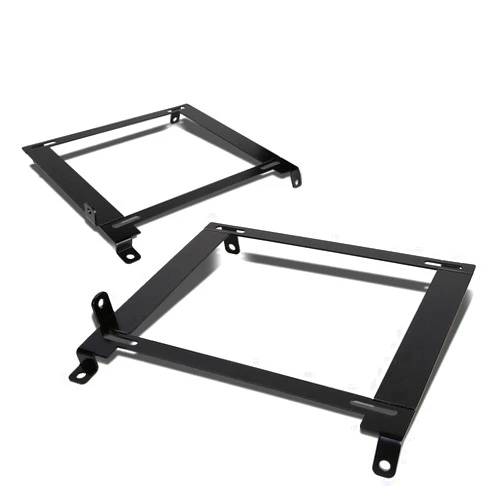 DNA MOTORING SBK-LM-HC01 Pair of Low Mount Racing Bucket Seat Mount Brackets Compatible with 01-05 Civic, Black
