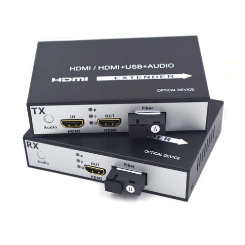 Primeda-telecom HDMI Extenders - HDMI Video/Audio Over Fiber Optic up 20Km,Transmitter and Receiver (Without KVM,with Loop Out)