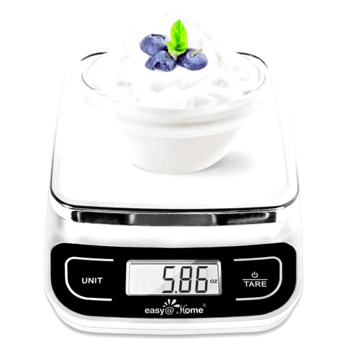 Easy@Home Digital Kitchen Scale Food Scale with High Precision to 0.04oz and 11 lbs capacity, Digital Multifunction Measuring Scale, EKS-202