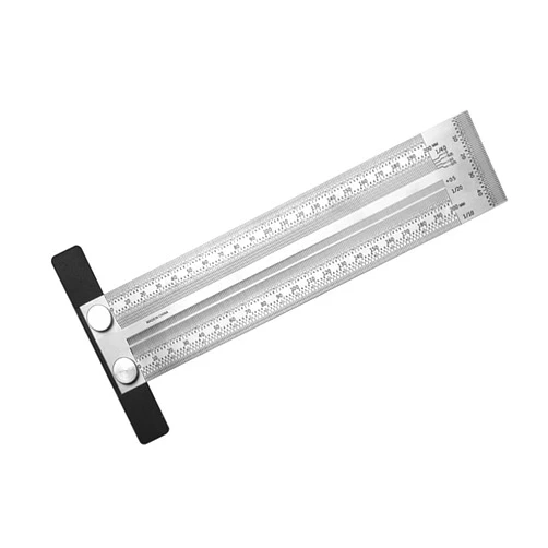 OSALADI 1Pc 200mm Stainless Steel Straight Ruler for Woodworking Precision Try Square Dividing Rule Durable and Accurate Measurement Tool