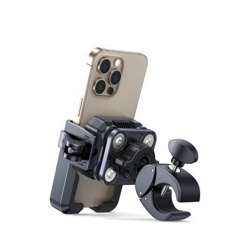Bovemanx Bike Phone Holder Mount [Military Anti Vibration] 2024 Universal Motorcycle Phone Mount Handlebar Clamp for Electric Scooter, Mountain, Dirt Bike, Compatible with Phone 4-7.2