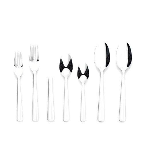 ORNATIVE - Alicja Silverware Set W/BUF with Drawer Organizer & Service for 8, Includes Knives, Forks & Spoons for Home, Kitchen & Restaurant, 18/0 Stainless Steel & Dishwasher Safe - 42 Pcs, Silver