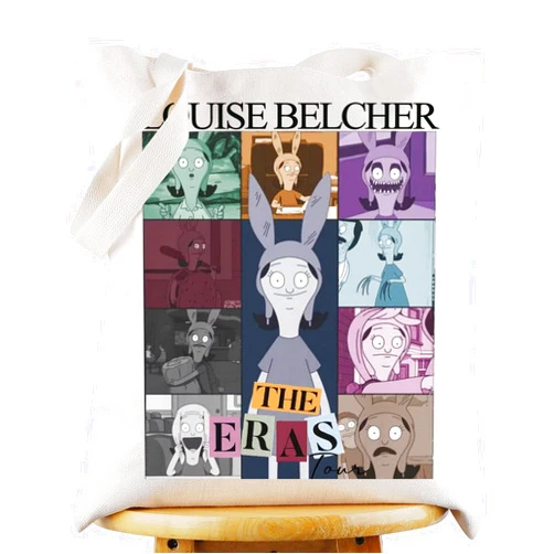 G2TUP Louise Belcher Canvas Tote Bag Louise Belcher Fans Gift Louise Belcher Tour Shoulder Bag Louise Belcher Merch