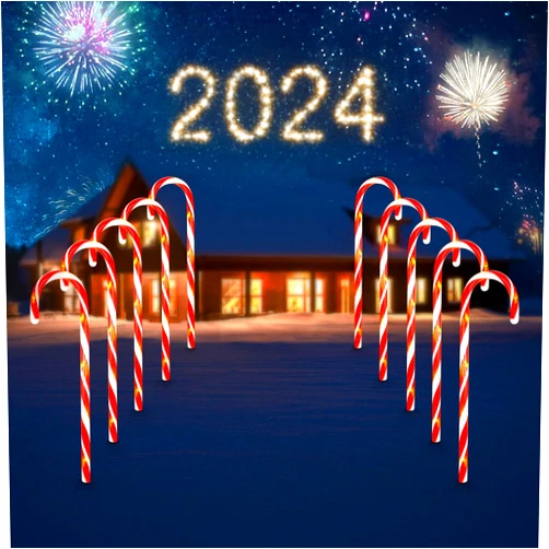 Altantagy Solar Candy Cane Lihgts, 10 Pack Candy Cane Pathway Lights for Indoor and Outdoor Use, Outdoor Christmas Decorations for Garden Yard Lawn Pathways Markers Holiday Decoration …