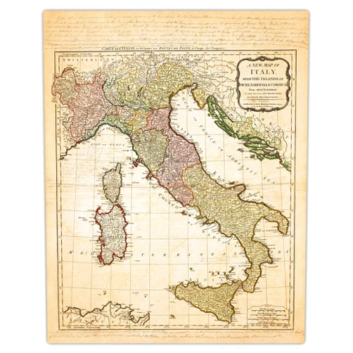 Buzz Unplugged Vintage Italy Map Wall Art: Unique Travel & Adventure Prints for Home, Office, Living Room & Bedroom Decor - Creative Idea for Retro, Boho & Modern Poster Fans | Unframed Posters 11x14