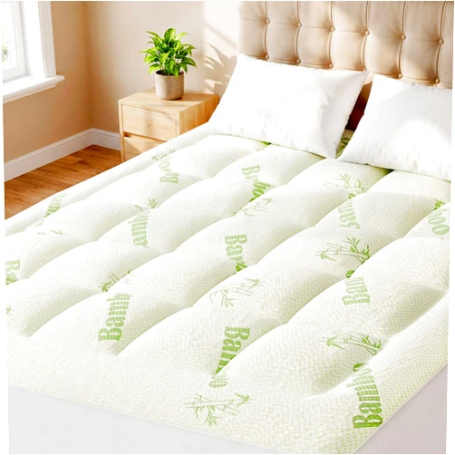Sweetcrispy Ultra Soft Mattress Topper Twin Size - Viscose Made from Bamboo Pillow Top Mattress Pad for Breathable Cooling & Back Pain Relief, Deep Pocket Comfort Bed Topper, Green