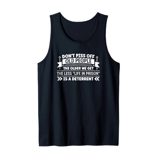 Elderly & Old People Designs Funny Pensioners Sarcastic Grandparents Old People Tank Top
