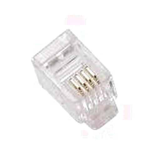 NAC Wire and Cables Plug Connector 25 Pack Handset Flat Stranded 4 Conductor 4P4C Modular Plug Handset Flat Standard Telephone 4 Conductor Flat Stranded Hand Set Connector RJ-9 RJ-10 RJ-22 25 Pack