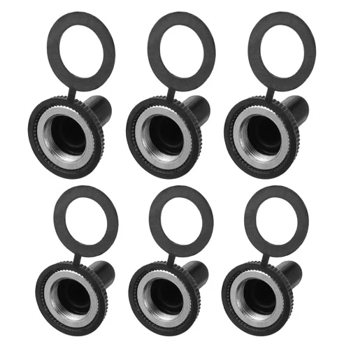 Baluue 20pcs Toggle Switch Cover Protector Durable Weatherproof Dust Cap for Toggle Switches Easy to Install and Remove Black Color