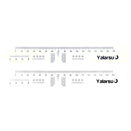 Yalarsuo PD Ruler (2 Packs Clear and White Color), Pupillary Distance Ruler for Eyeglasses, Pupil Distance Measurement Tool for Ordering Glasses Online