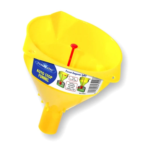 Wirthco 32027 Funnel King Auto Stop Polypropylene Funnel, 16 Oz, Yellow