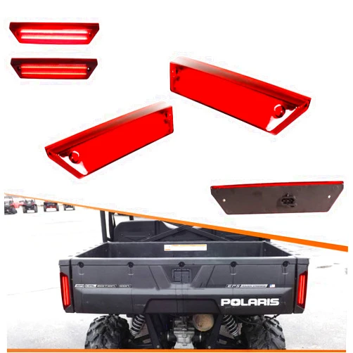 ADIIL Ranger LED Red Lens Taillights Rear Brake Lights Stop Lamps Tail Light Kit Assembly for Polaris 2009-16 Ranger 500 700 800 900 2411099,Replace OEM #2411099