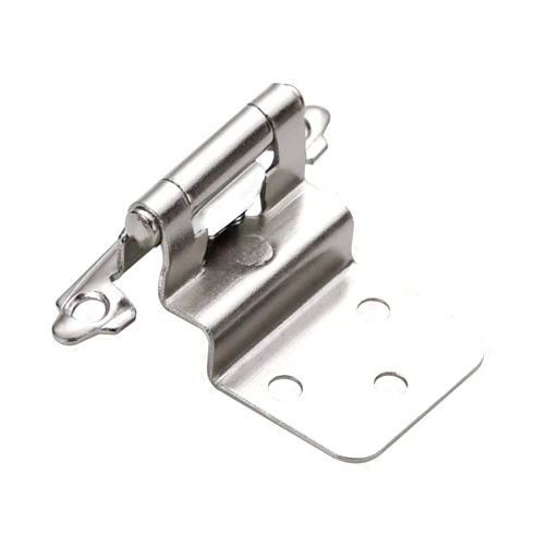 ANGSTROM 2-Pack Partially Exposed Cabinet Hinges, 180-Degree Self-Closing, Surface-Mount 3/8