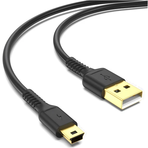 ULIFTUS 3ft Mini USB Cable, Standard USB 2.0 to Mini B Male Charger Cord Durable USB Mini to USB Charging Cable Compatible with PS3 Controller, MP3 Player, Camera, Dash Cam, Garmin GPS, Hero 3+(Black)