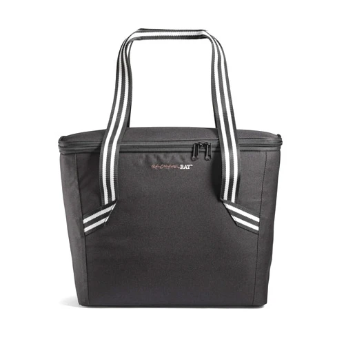 Rachael Ray Field Tote Cooler Bag, Soft Sided Zippered Cooler Tote, Insulated and Leak Proof Grocery Bag, Portable Travel Cooler, Hot or Cold Carrier, Black