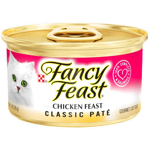 Fancy Feast Purina Fancy Feast Chicken Feast Classic Grain Free Wet Cat Food Pate - (Pack of 24) 3 oz. Cans