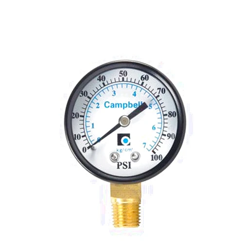 Campbell 0 psi 100 psi Pressure Gauge