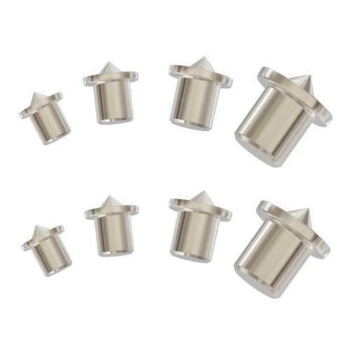 FOCMKEAS 8PCS Drill Center for Dowel and Tenon, Chrome Plated Steel, Woodworking Doweling Centering Transfer Plugs Point Dowel Alignment Tool(6/8/10/12mm, Set of 2)